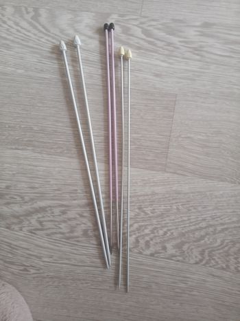 Lot de 3 paires d'aiguilles à tricoter 