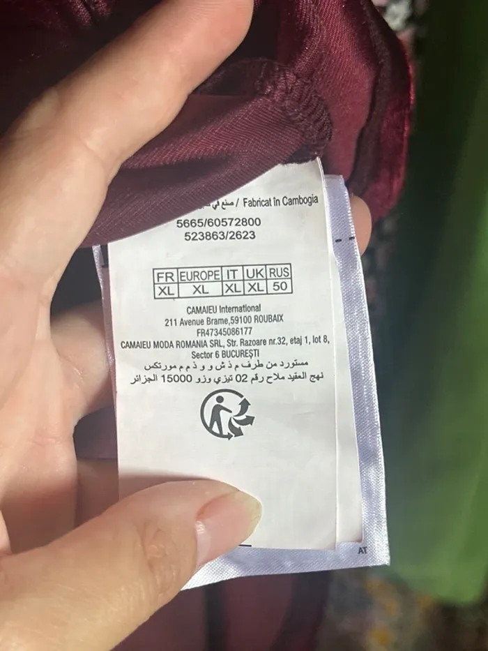 Robe décolleté sans manches bordeaux velours chic 42/XL - photo numéro 5