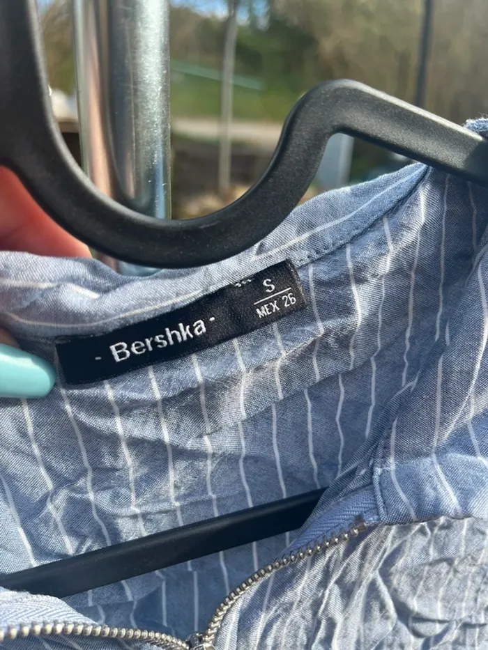T-shirt à bleu à rayures manche courte - photo numéro 2