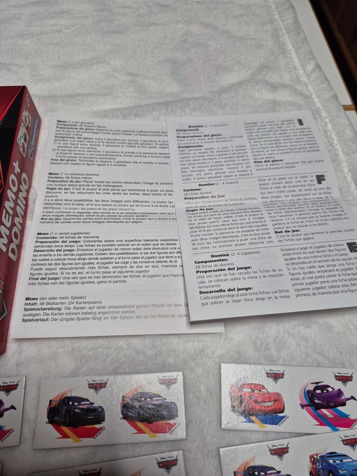 Boîte de jeux memo + domino Cars - photo numéro 4