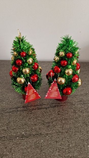 2 petits sapins de Noël