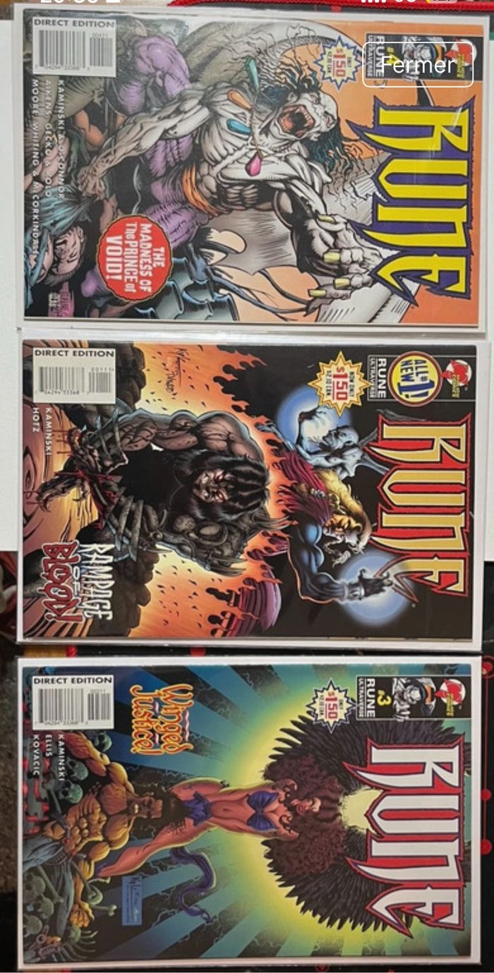 Lot 3 comics vo Rune
