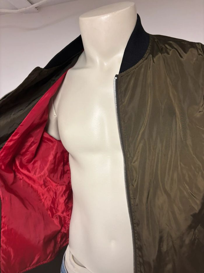 Blouson homme Zara kaki brillant - Taille XL (comme neuf) - photo numéro 8