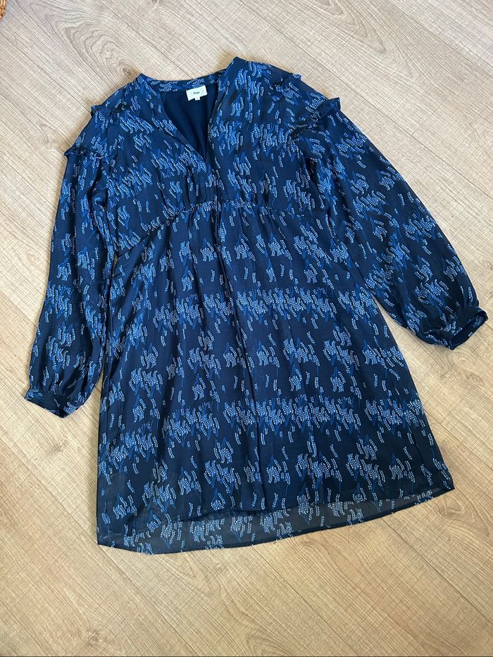 Robe bleue à manches longues An’ge taille 1 jamais portée - photo numéro 7
