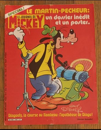 Ancien journal de mickey avec poster N°1467 de 1980 vintage