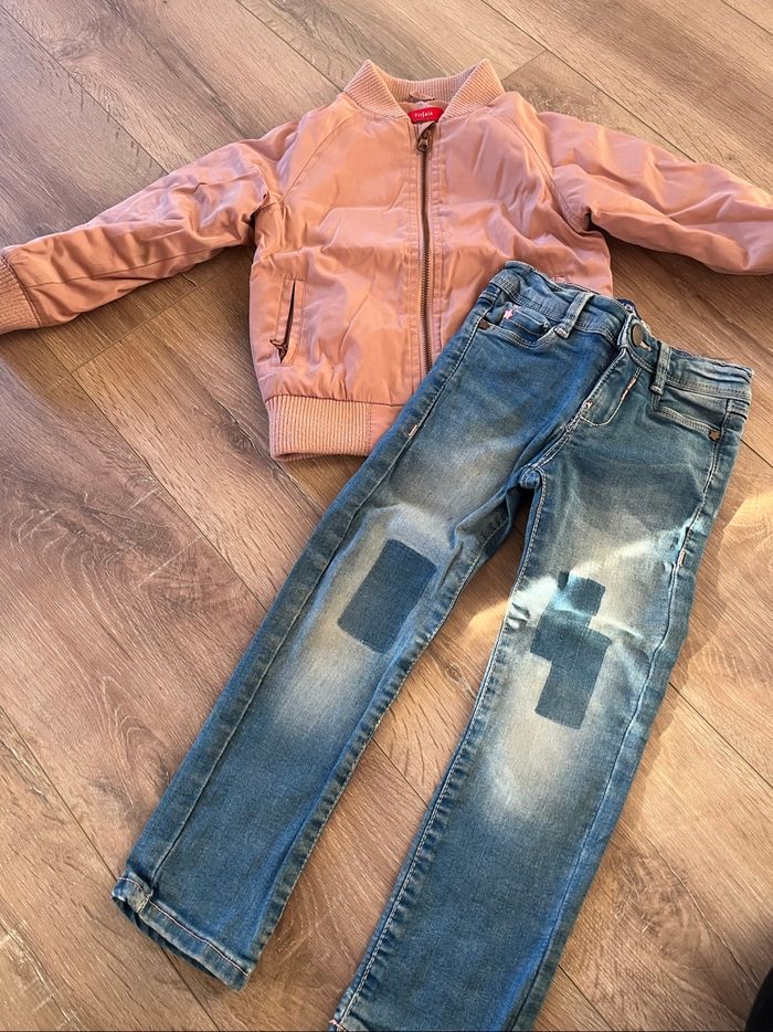 Ensemble manteau et jean fille 4 ans