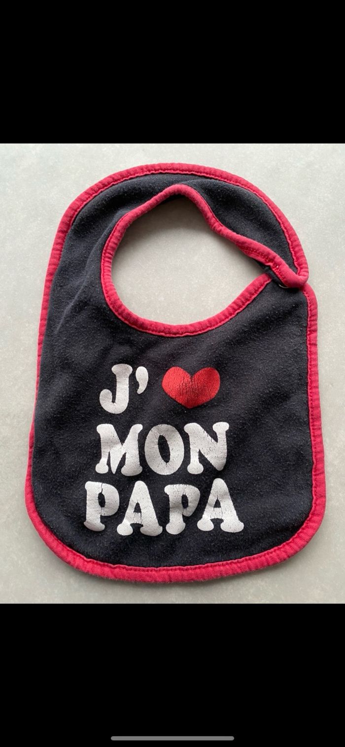 Bavoir J'aime mon papa - photo numéro 1