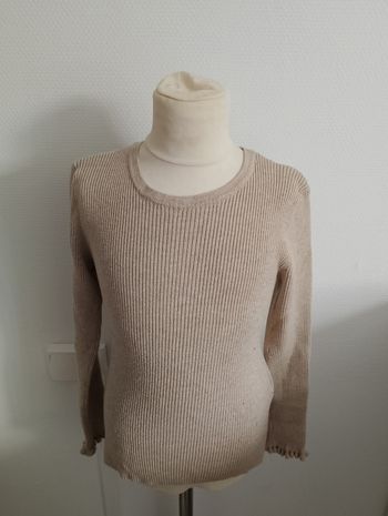 Pull beige Kiabi 8 ans