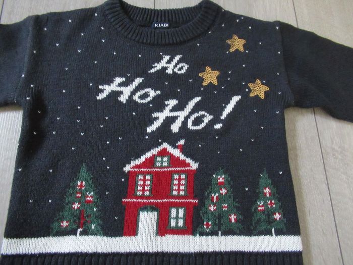 Pull de Noël bleu sapin Taille 3 ans kiabi - photo numéro 2