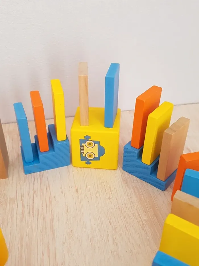 Dominos robots jeu de manipulation en bois - photo numéro 11