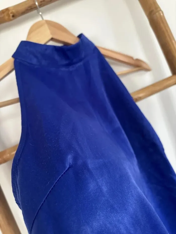 débardeur en satin bleu électrique VILA taille M - photo numéro 4