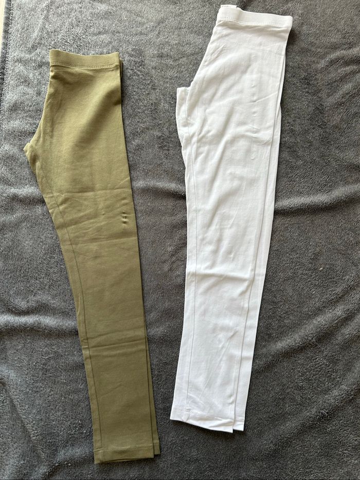 Leggings blanc et kaki - photo numéro 2