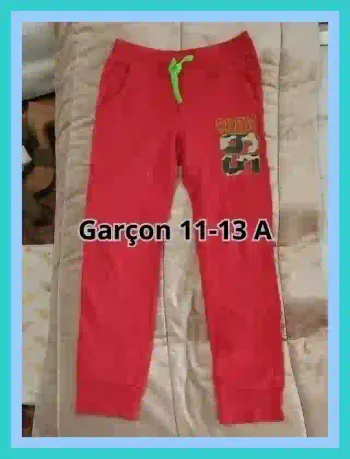 Bas jogging Benetton Italia rouge bordeaux garçon 11 à 13 ans  7474785611