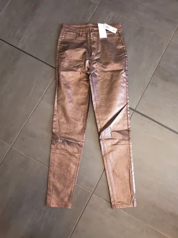 Pantalon femme  bronze brillant s neuf