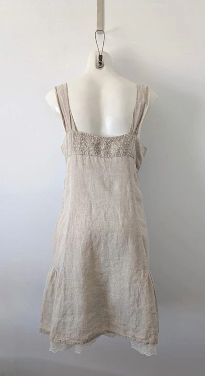 Robe d'été en lin avec dentelle - I Blues Club - taille 40 - photo numéro 4