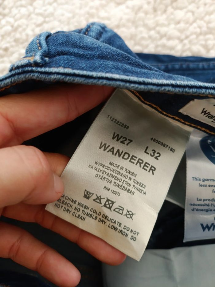 Jean flare bleu Wrangler Wanderer W27 L32 taille haute évasé vintage - photo numéro 5