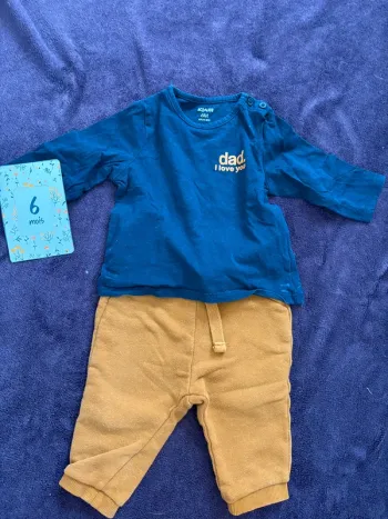 Ensemble bleu & jaune Kiabi