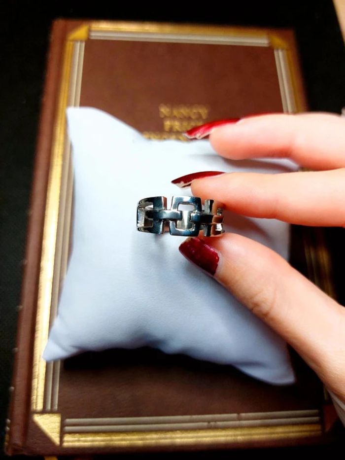 Magnifique bague chaîne taille 58 - photo numéro 3