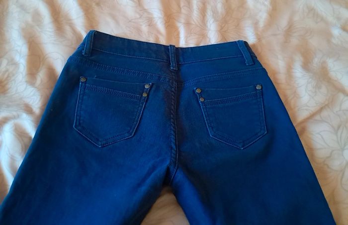 Pantalon en jeans bleu marine - photo numéro 4