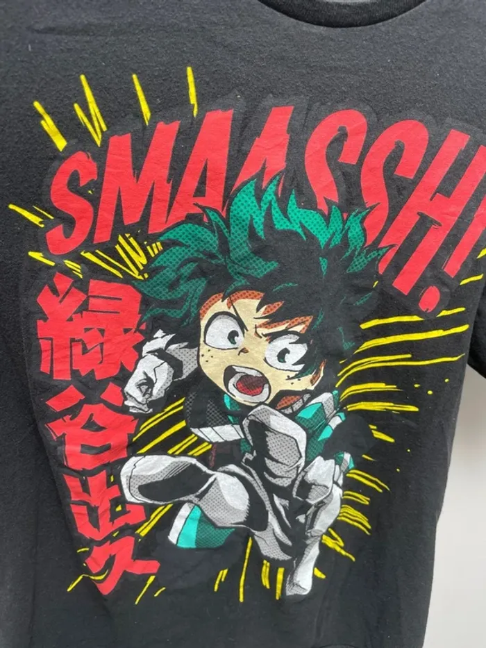 My Hero Academia Anime Black T-shirt Size Medium - photo numéro 5
