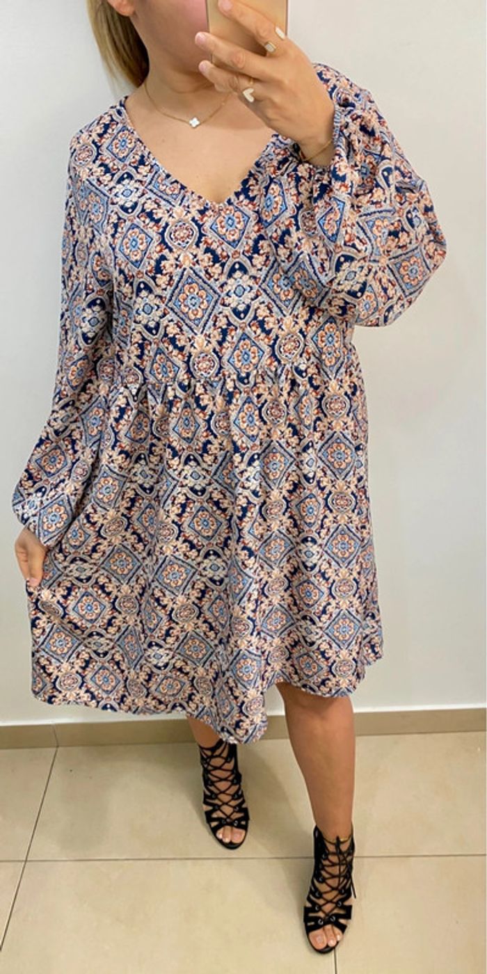Jolie Robe Imprimée Col V Taille XL - photo numéro 5