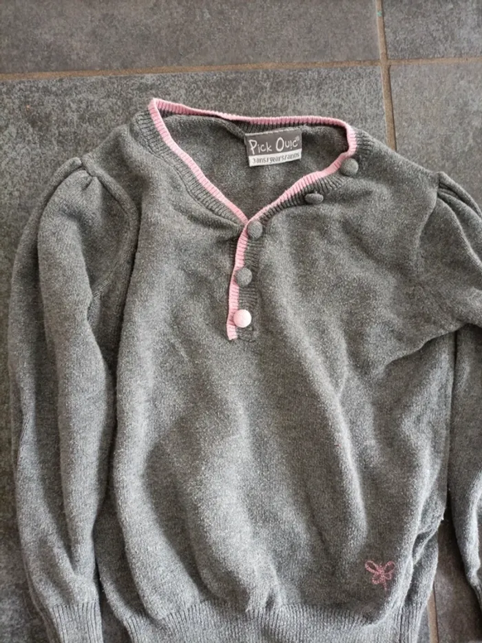 Pull gris - photo numéro 3