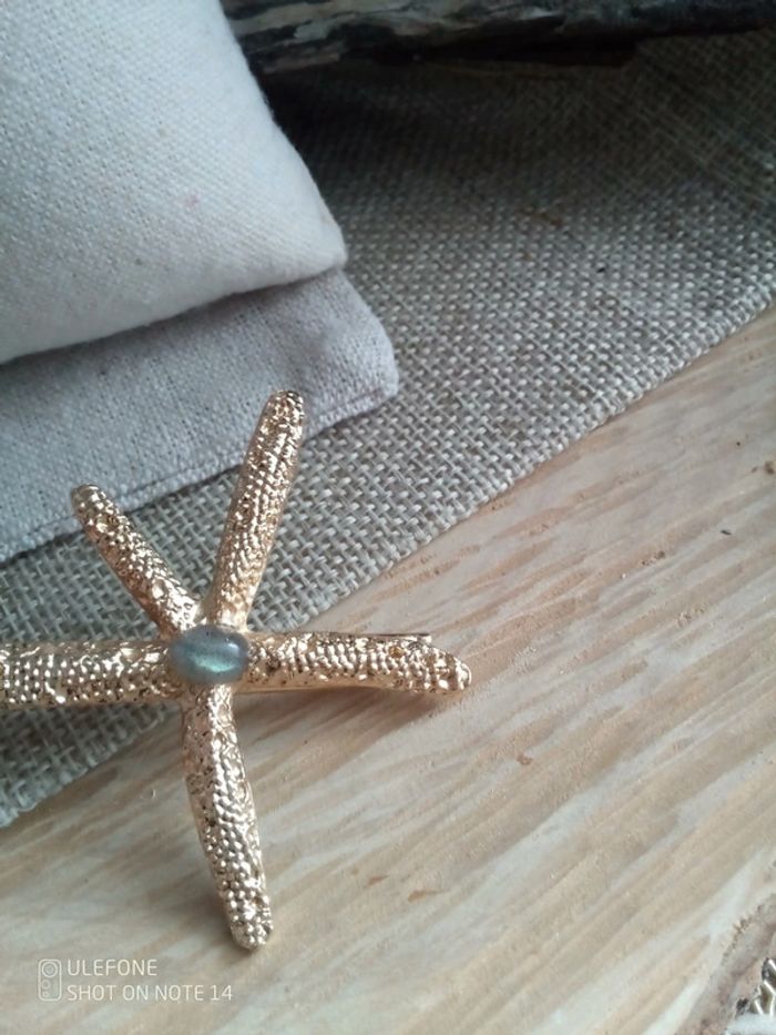Barrette pierre de labradorite étoile de mer - photo numéro 3