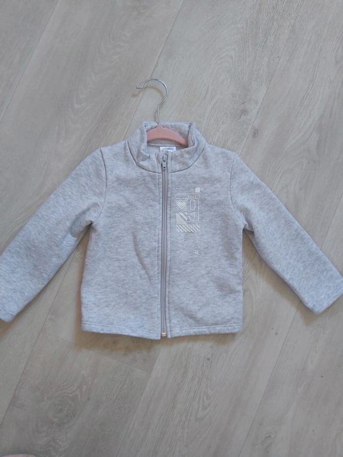 🦋 Veste Zippee Sweat gris