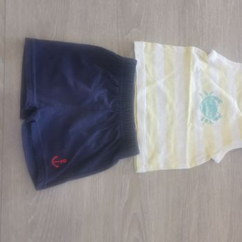 Ensemble short + debardeur taille 6 mois verbaudet 