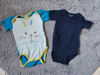 Lot de 2 bodie manches courte 9 mois