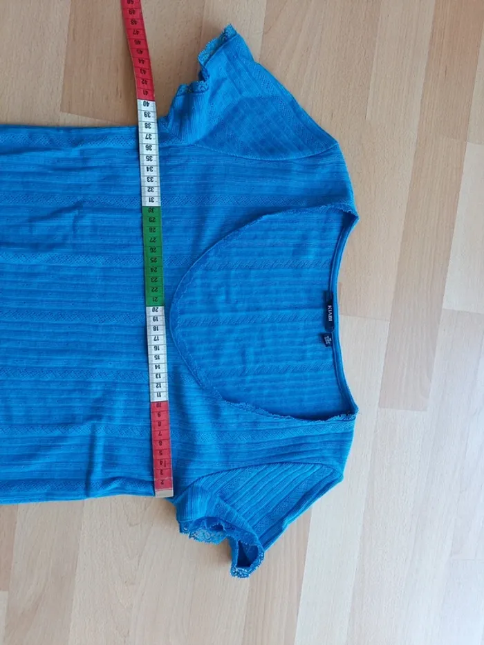Tee-shirt manches courtes bleu - photo numéro 3