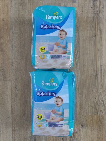 Pampers Splashers 24 couches culottes de bain jetables bébé taille 3 et 4