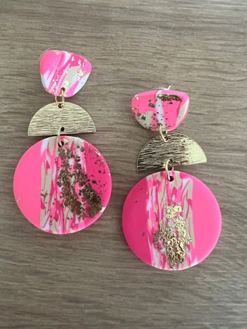 Boucles d’oreilles rose