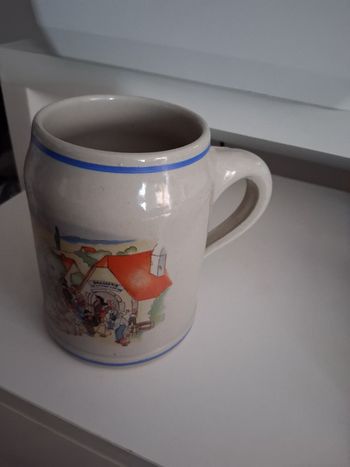 Chope à  bière alsacienne en grès 