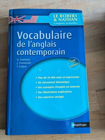 Vocabulaire de l'anglais contemporain Nathan