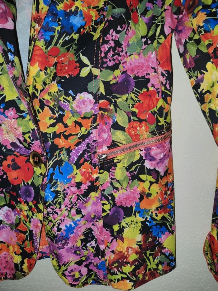 Veste fleurie multicolore Manigance taille 38 - photo numéro 3