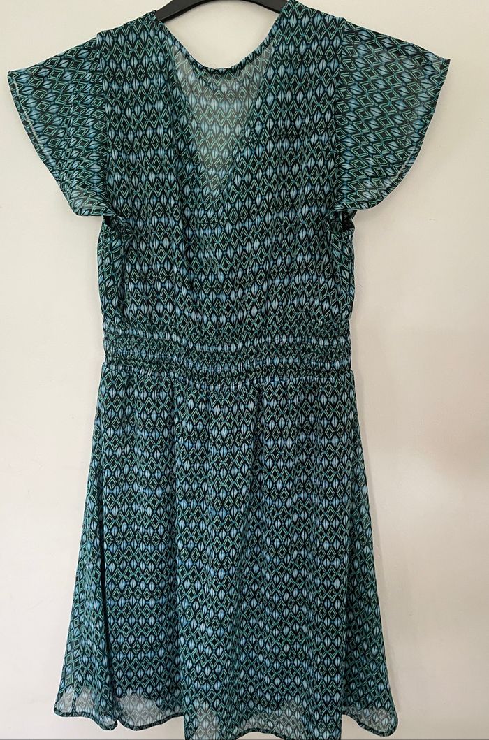 Belle robe Cache Cache T 42 bleu vert - photo numéro 7