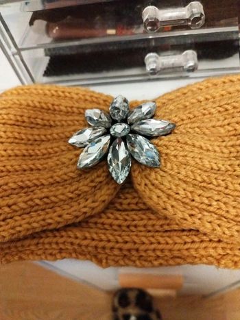 Bandeau, fleur  strass