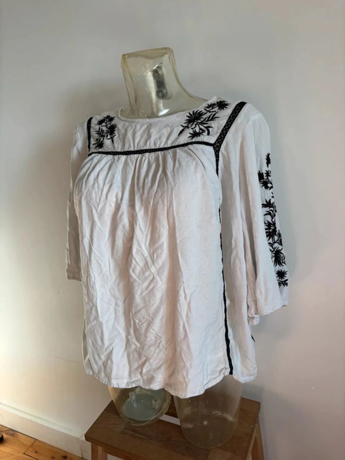 Blouse grain de malice 42 blanc et noir - photo numéro 2