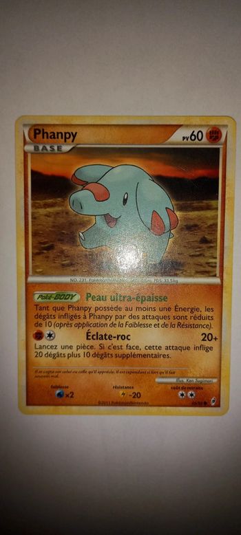 Carte pokémon phanpy