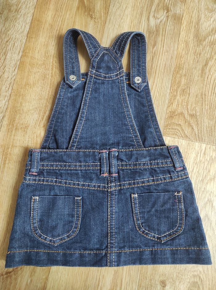 Salopette jupe en jean bébé - photo numéro 2