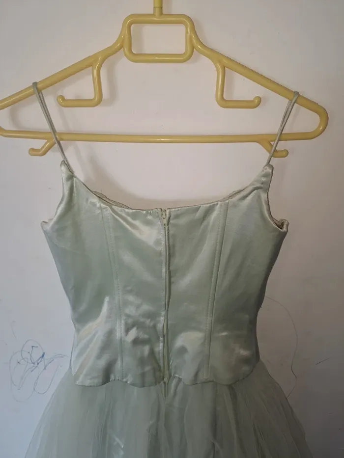 Très belle robe de soirée vintage Verte - photo numéro 13