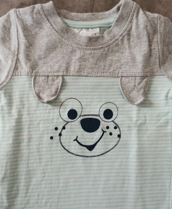 T-shirt à manches longues bébé garçon 3/6 mois comme neuf - photo numéro 2