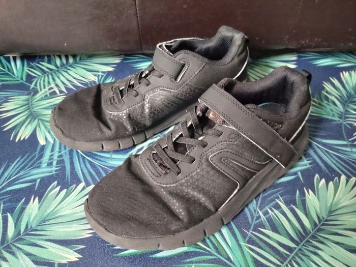 Baskets noires mixtes à scratch Newfeel Decathlon taille 38 - photo numéro 2