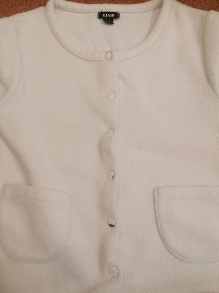Gilet blanc polaire - photo numéro 3