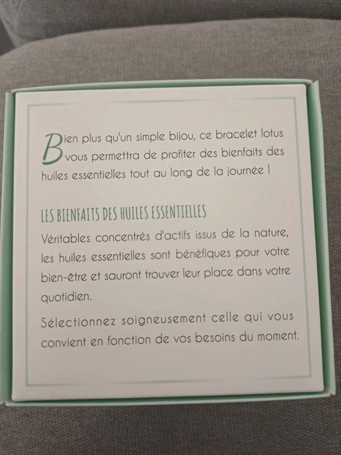 Bracelet lotus diffuseur d'huiles essentielles neuf - photo numéro 4