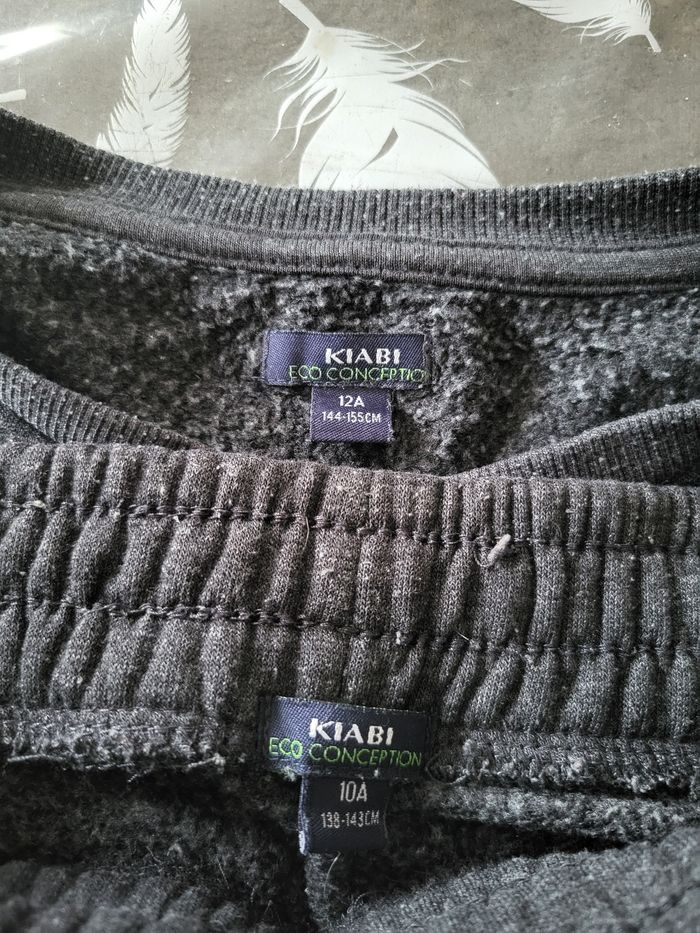 Ensemble jogging noir / gris foncé - photo numéro 3