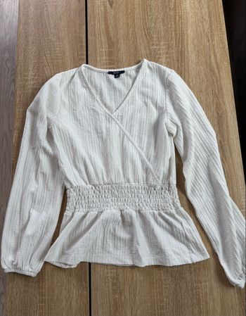 Blouse blanche manches longues Kiabi très bon état