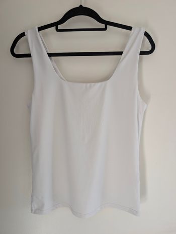 Débardeur en microfibre col carré femme blanc taille M Kiabi