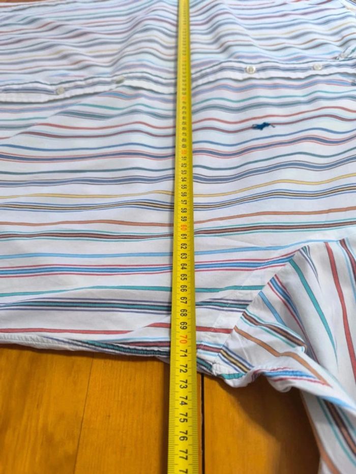 Chemise à rayures - Ralph Lauren - Blake - Logo brodé marine - Blanc, rouge, bleu - Taille XL - photo numéro 16
